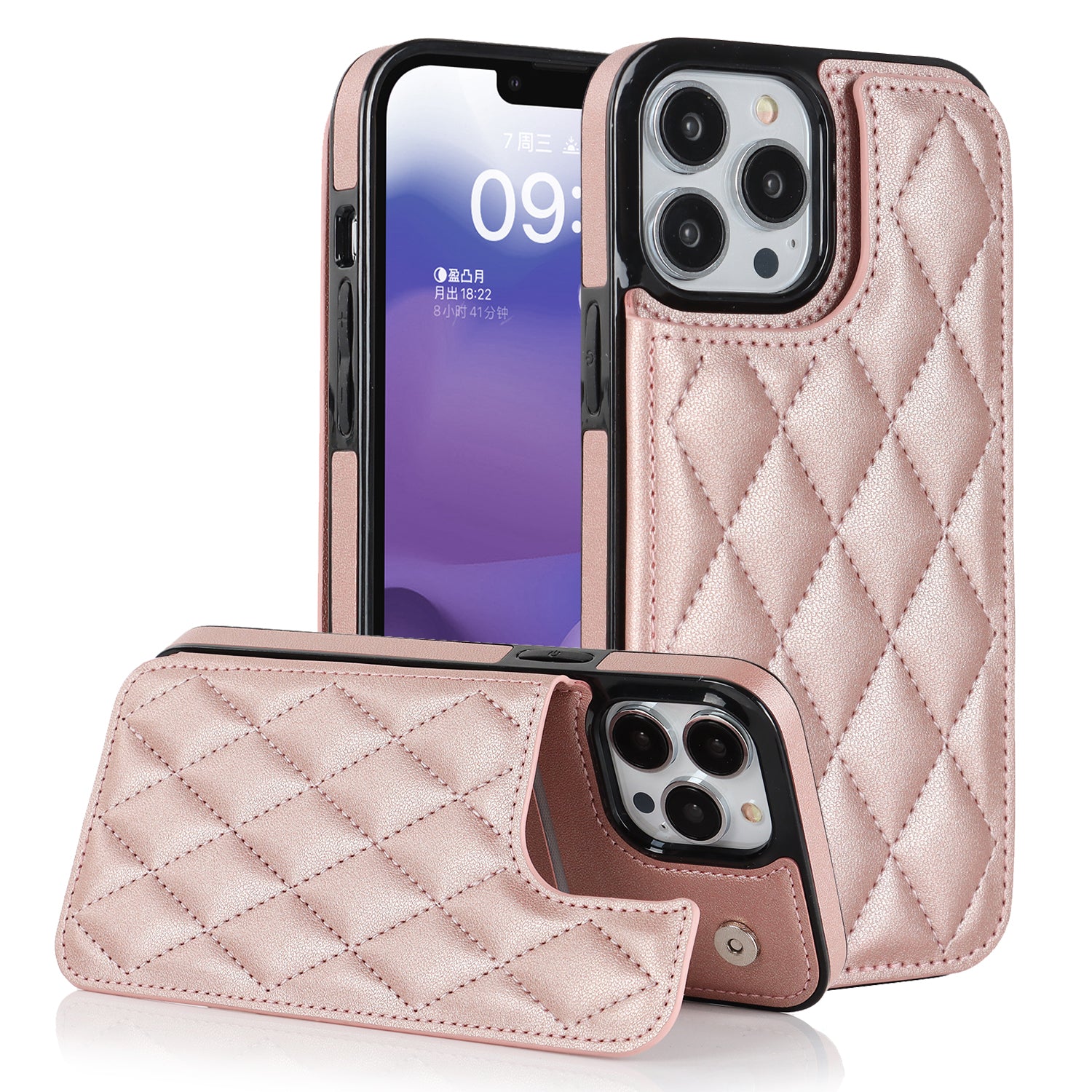 For iPhone 13 Pro Max PU Leather TPU Cellphone Case Magnetic Button Kickstand Card Holder Phone Cover For iPhone 13 Pro Max PU Leather TPU Cellphone Case Magnetic Button Kickstand Card Holder Phone Cover
